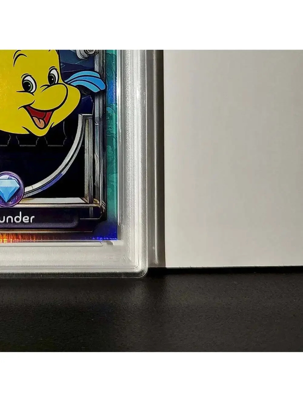 Flounder 2025 Topps Disney Wonder #122 Diamond Card The Little Mermaid PSA 7
